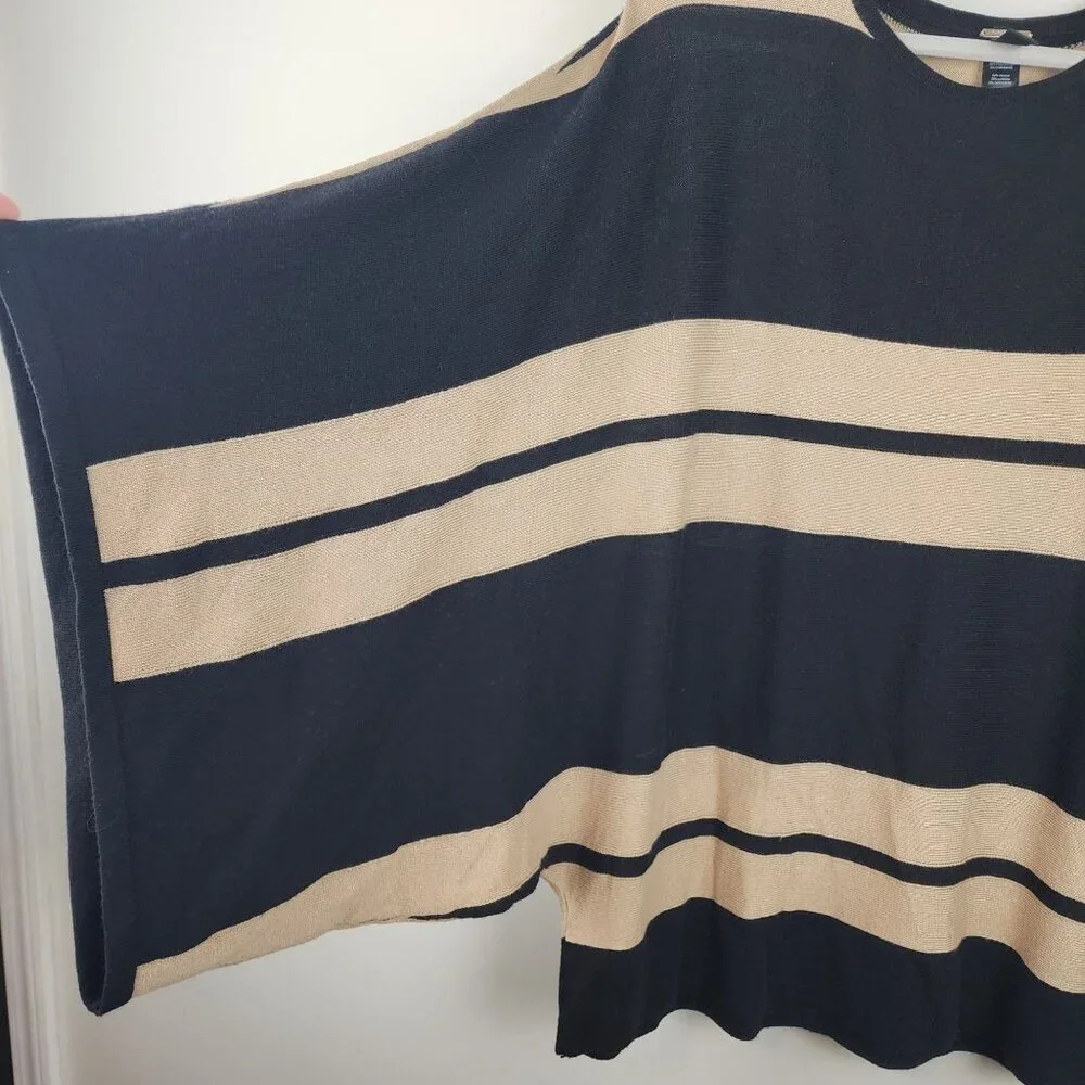 Chico's Black Label poncho style knit sweater  sz 3 / XL  5% cashmere soft